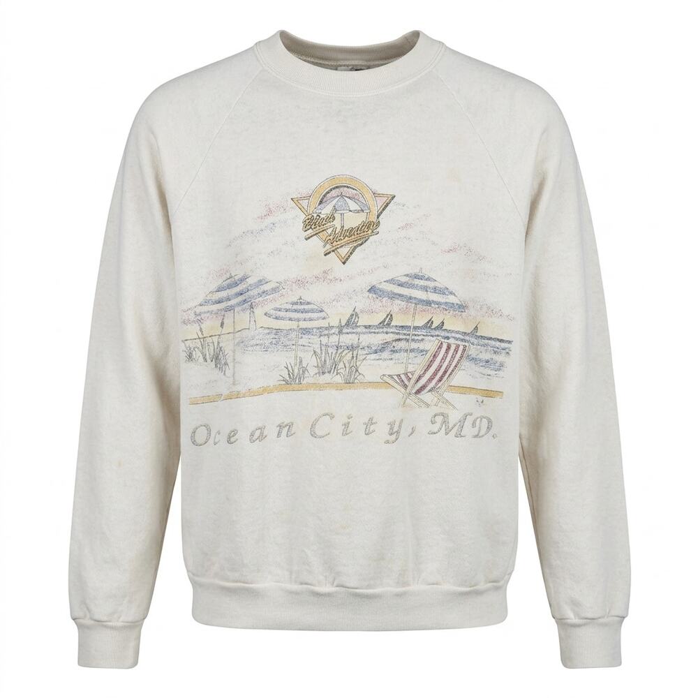 Vintage Fruit of the Loom Ocean City MD Beach Sweatshirt Women Size L
